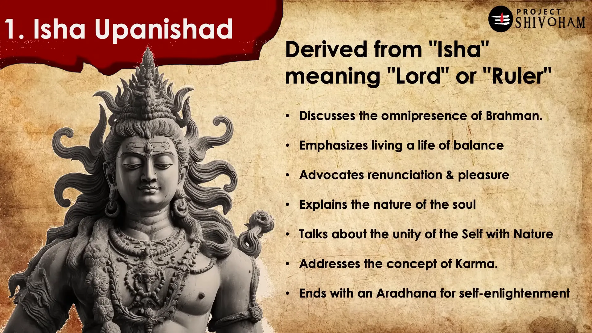 The Isha Upanishad text and its teachings