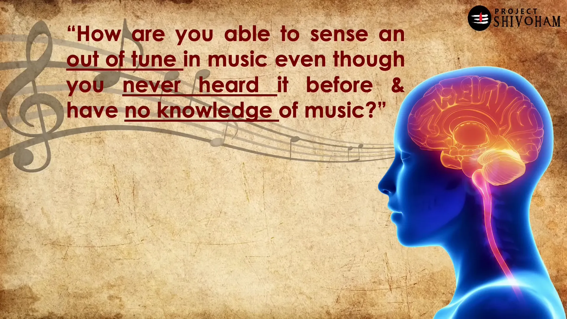Musical notes and a musician playing