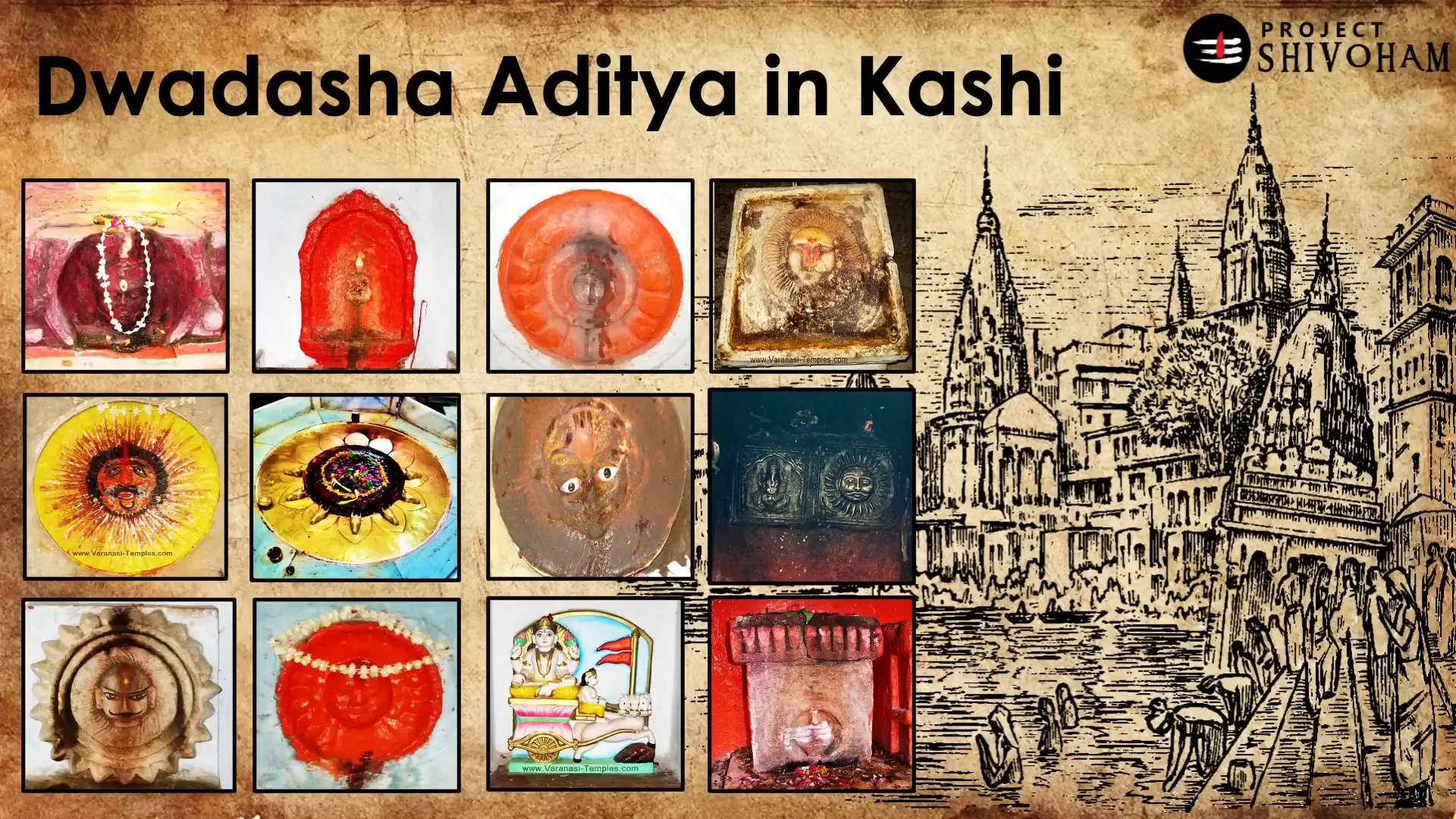 Temples representing the twelve Adityas in Varanasi