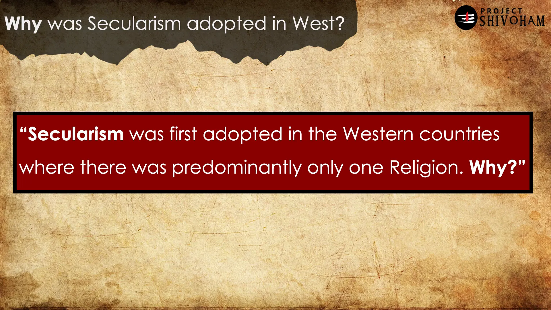 Secularism in the Western Context
