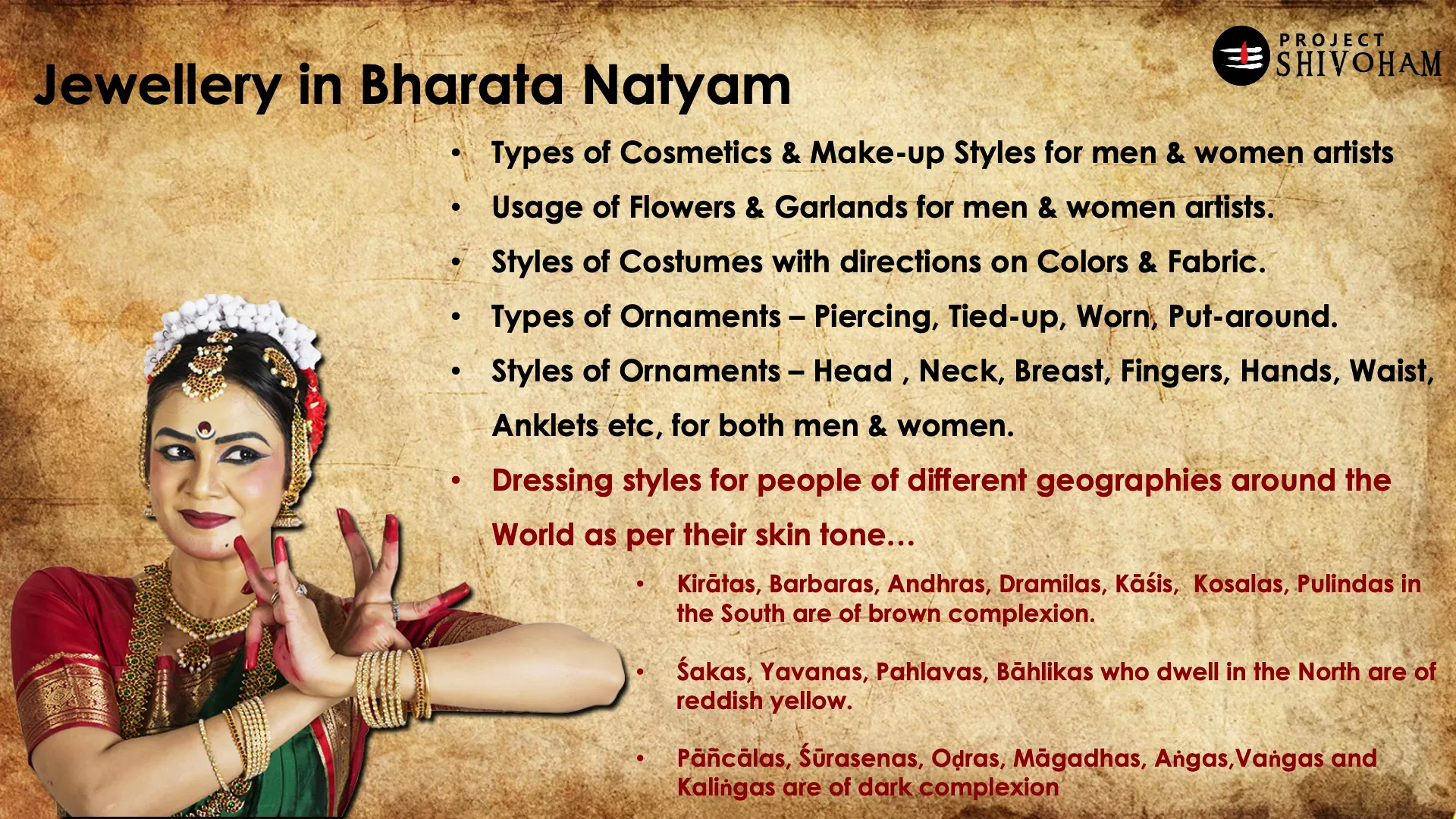 Jewelry and costumes in Bharata Natyam
