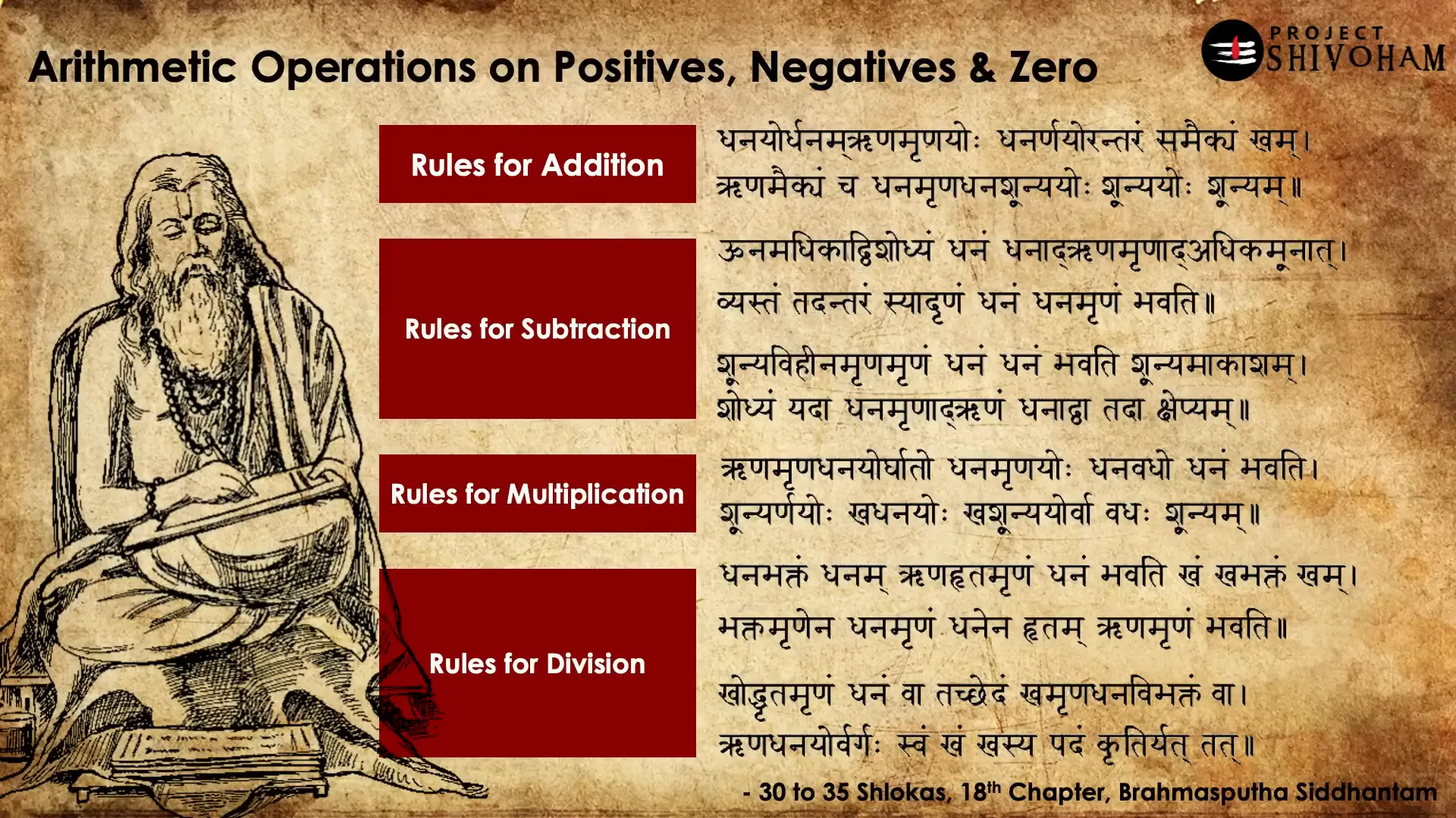 Brahmagupta's arithmetic rules