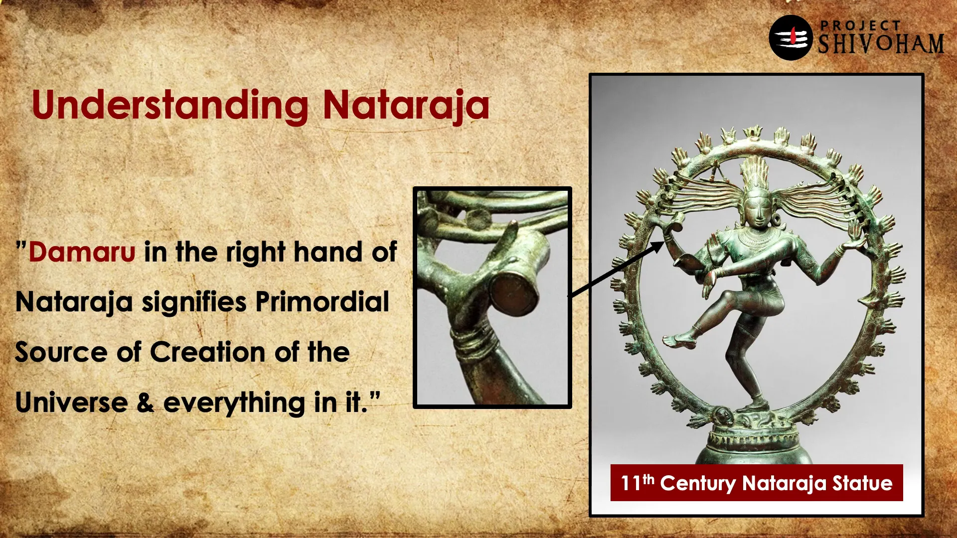 Nataraja holding Damaru and Agni