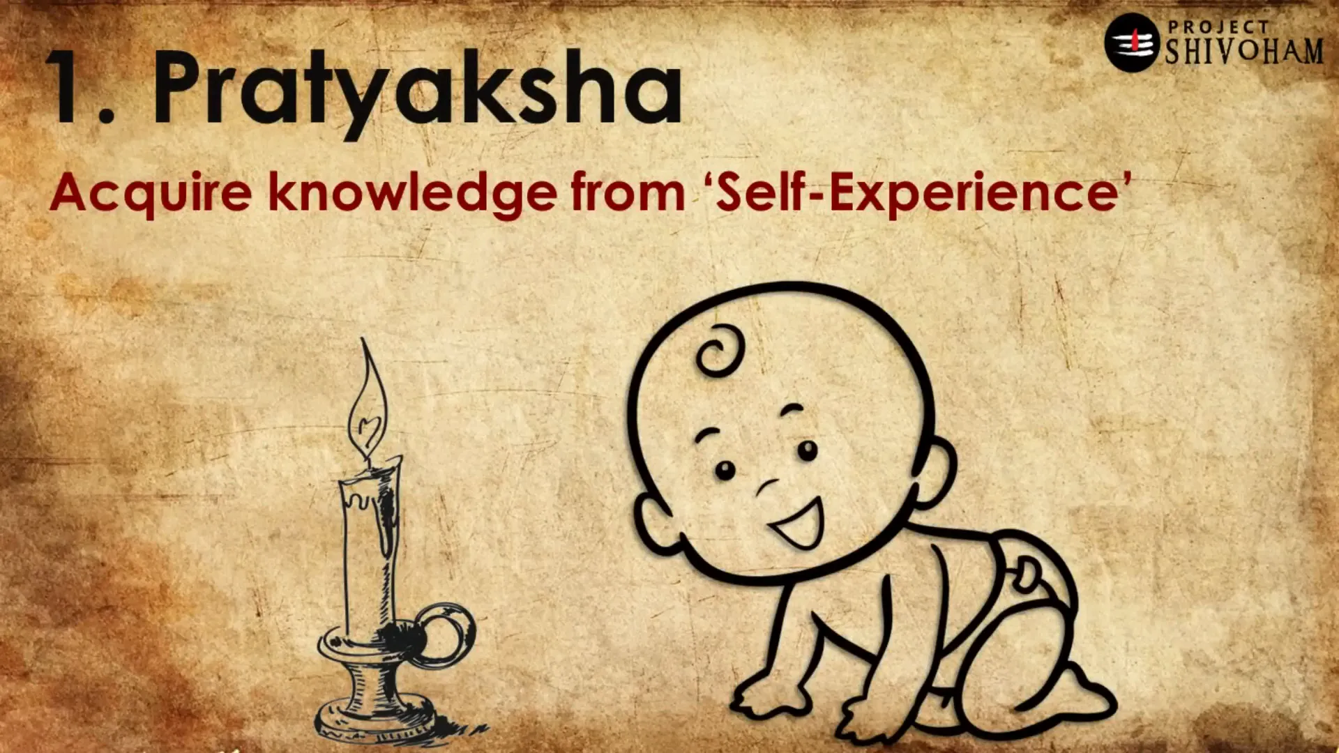Child learning about fire through experience