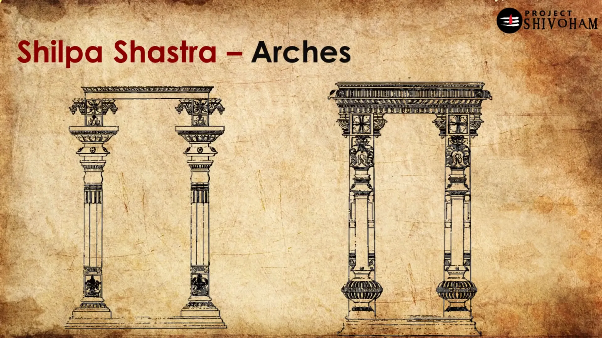 Architectural arches in temples