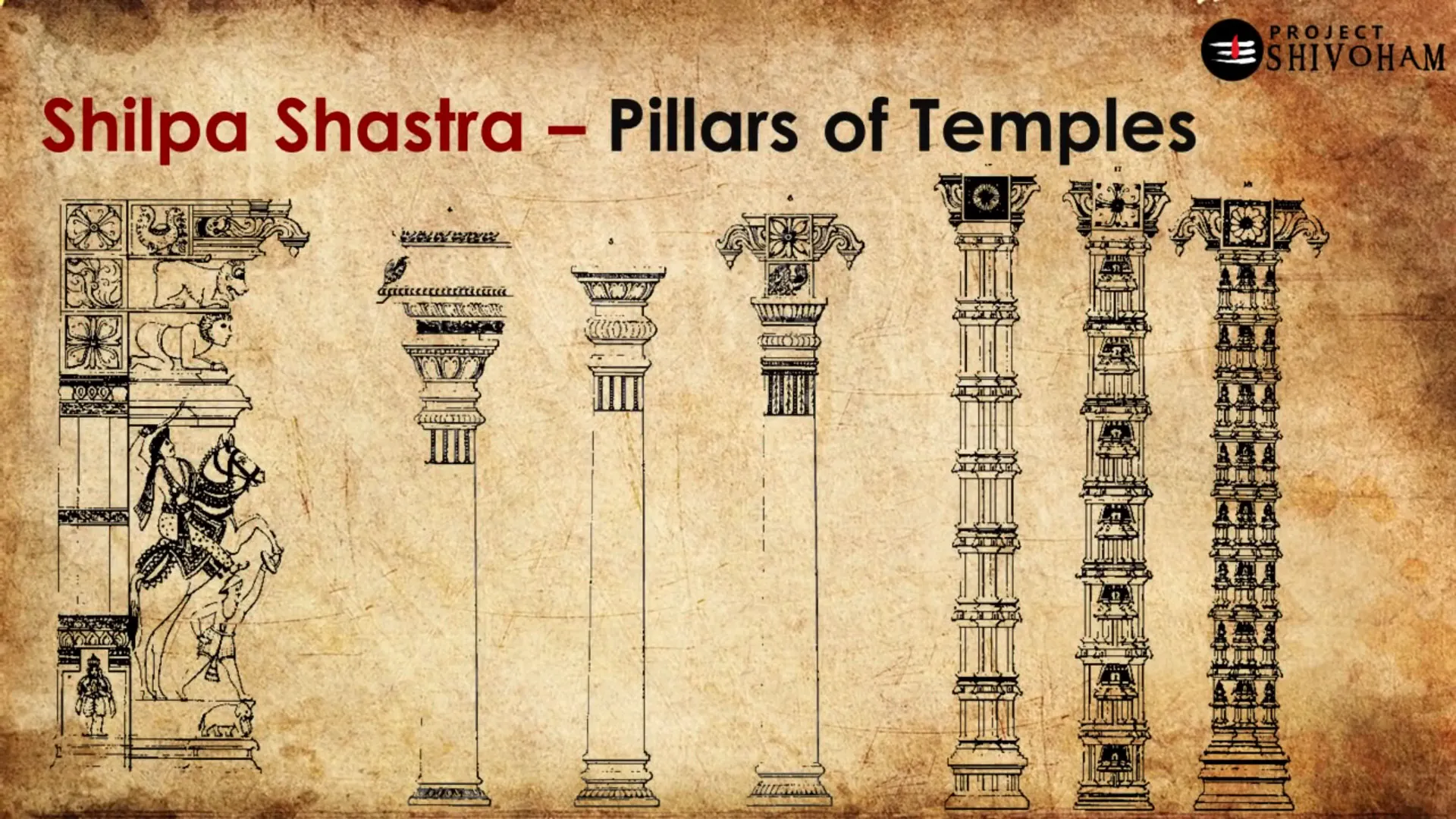 Pillars in ancient Indian temples