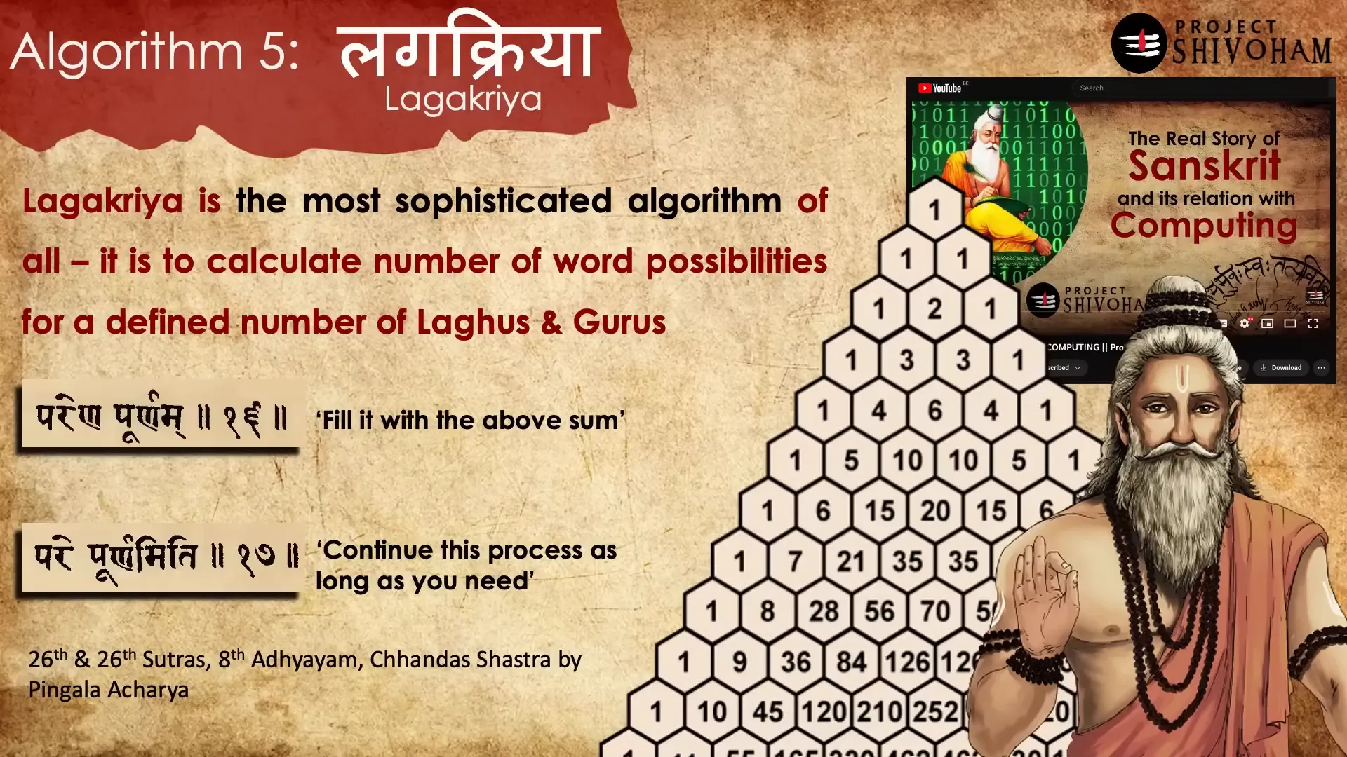 Meru Prasthara and its computational significance