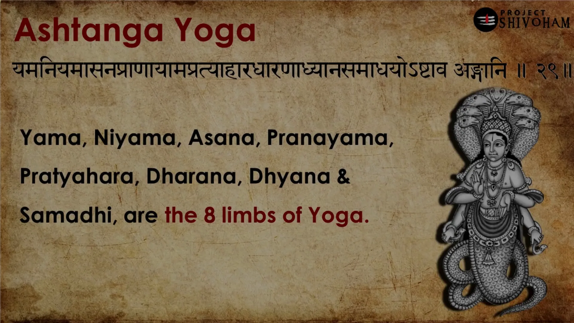 Eight limbs of yoga
