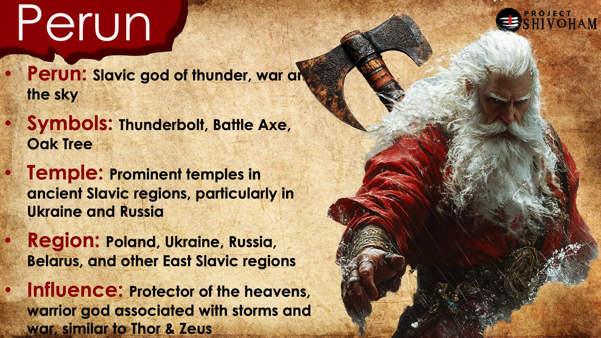 Statue of Perun, the god of thunder