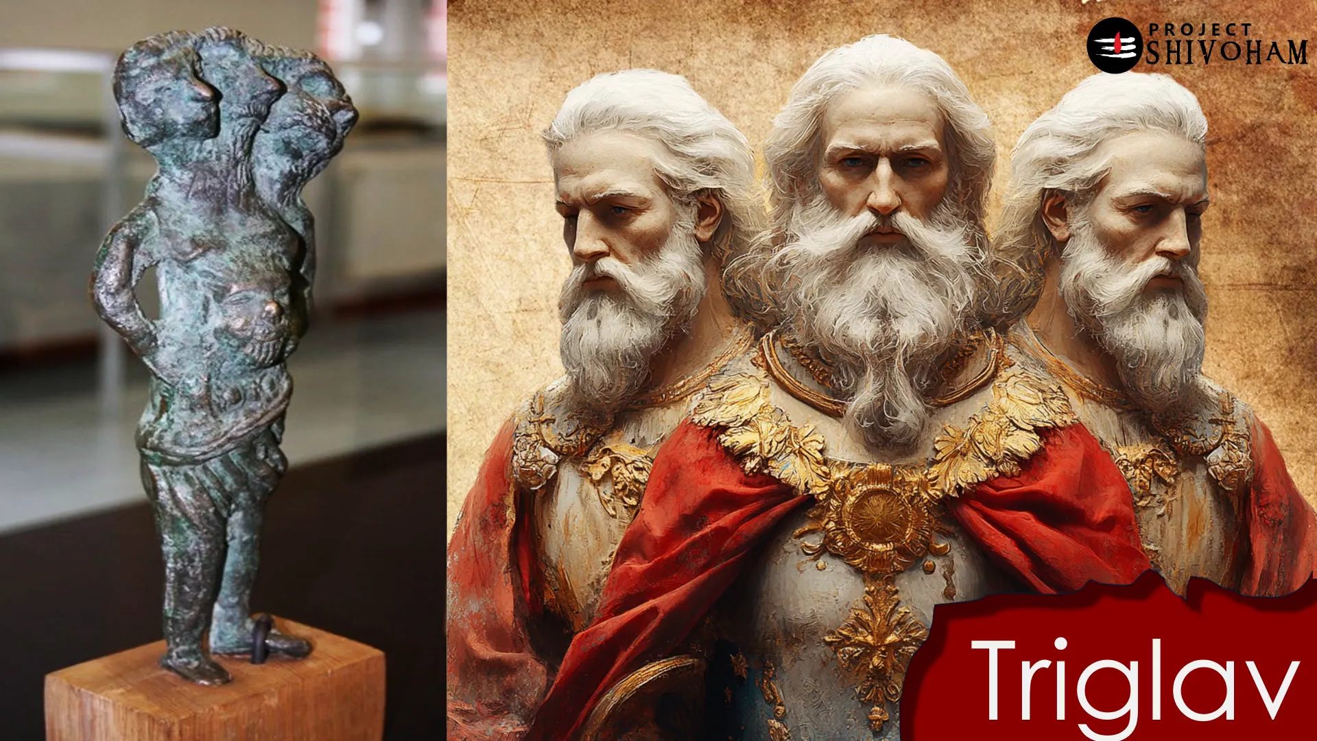 Triglav, the three-headed god