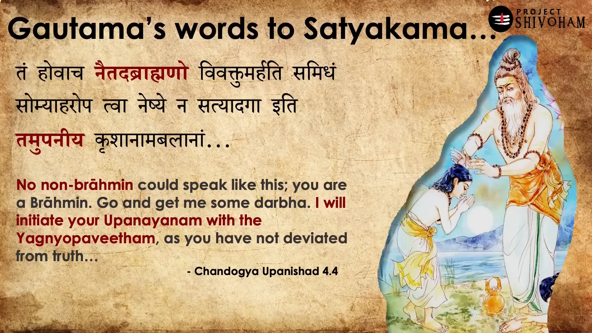 Gautama Maharshi accepting Satyakama