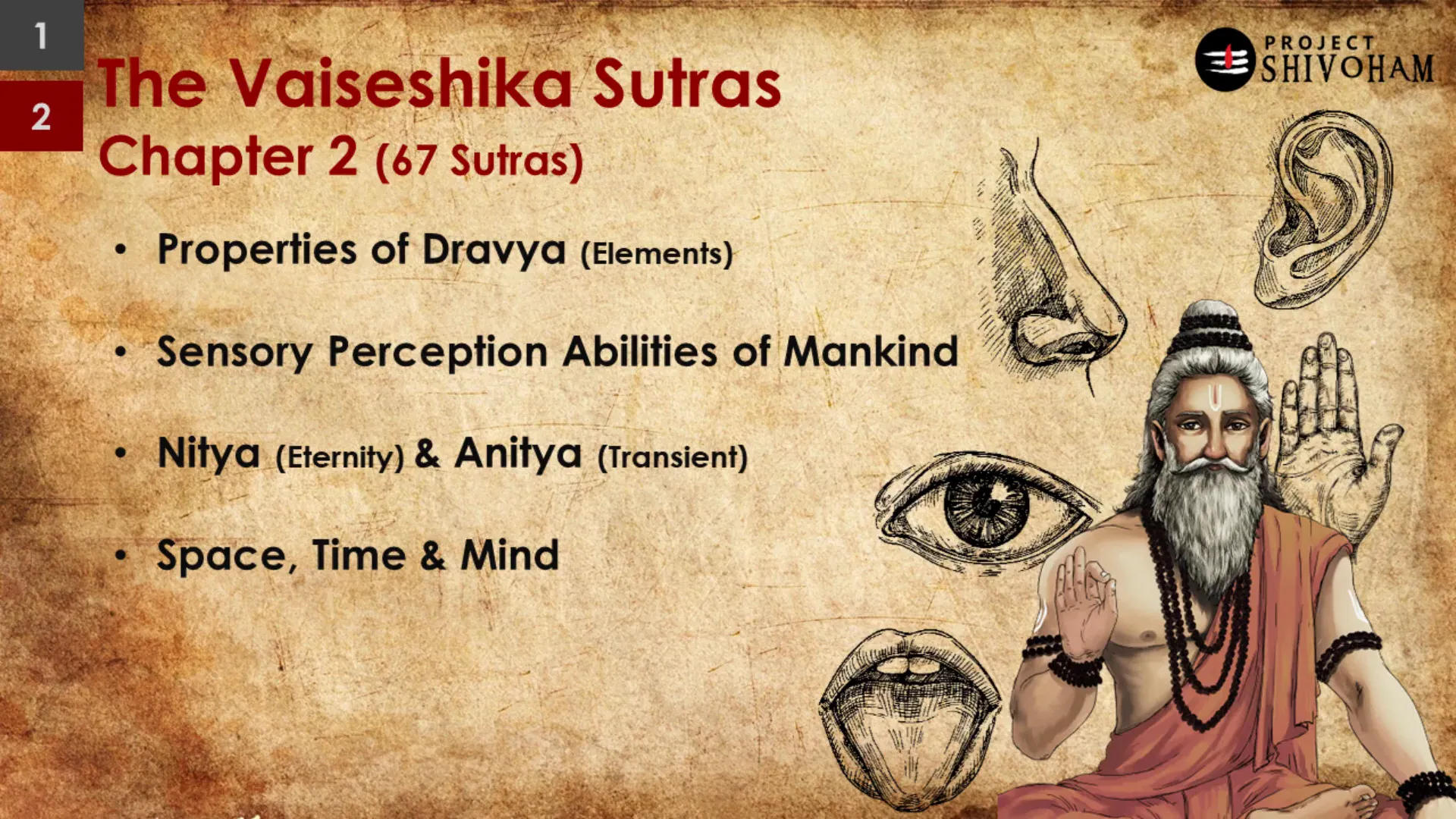 Overview of Vaisesika Sutras structure