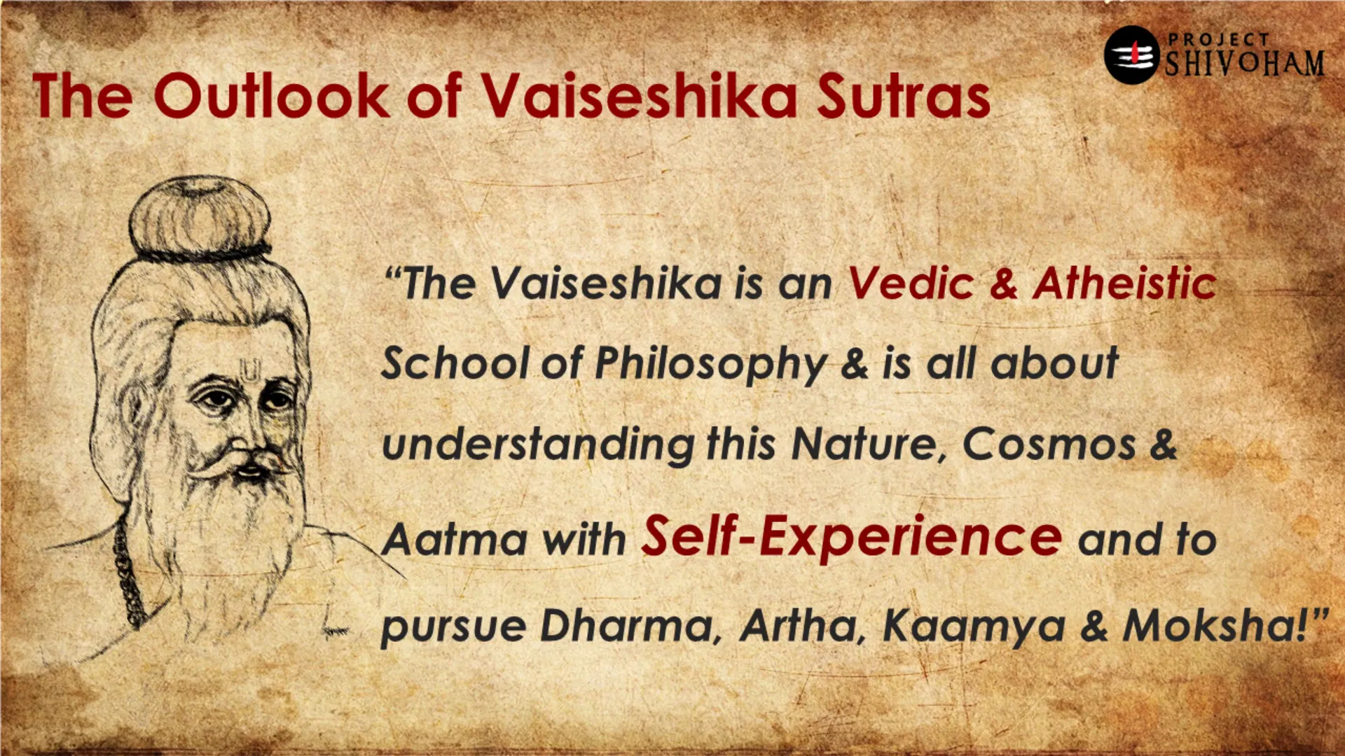 Maharishi Kanada explaining atomic structure