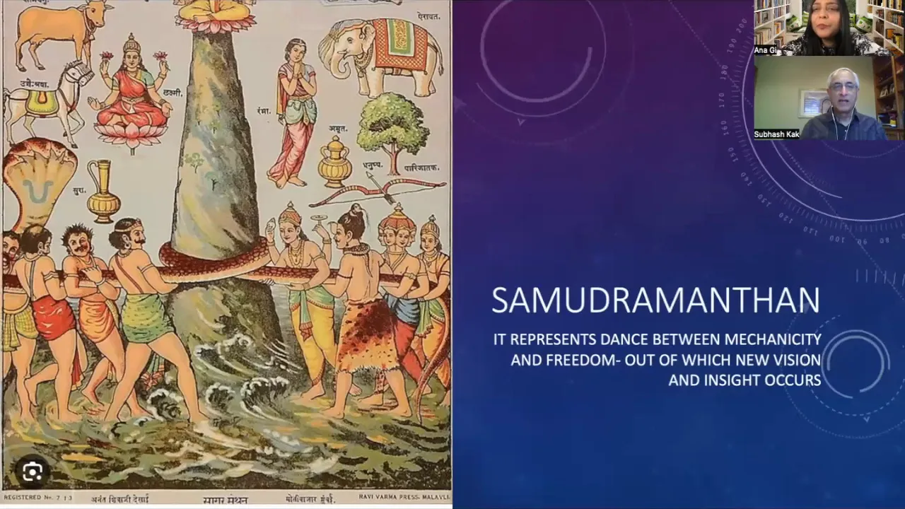 Illustration of Samudra Manthan, the churning of the ocean