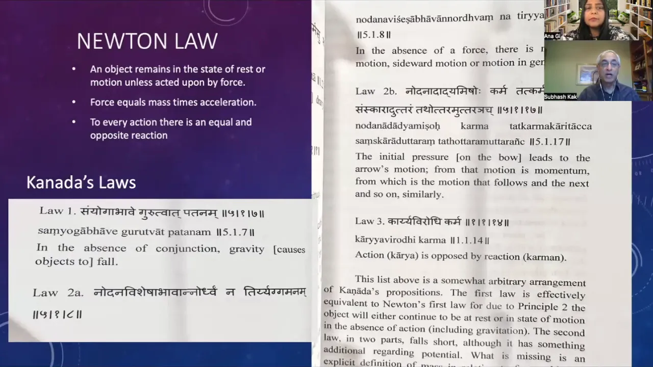 Explanation of Vaisheshika’s laws of motion including gravity and action-reaction principle