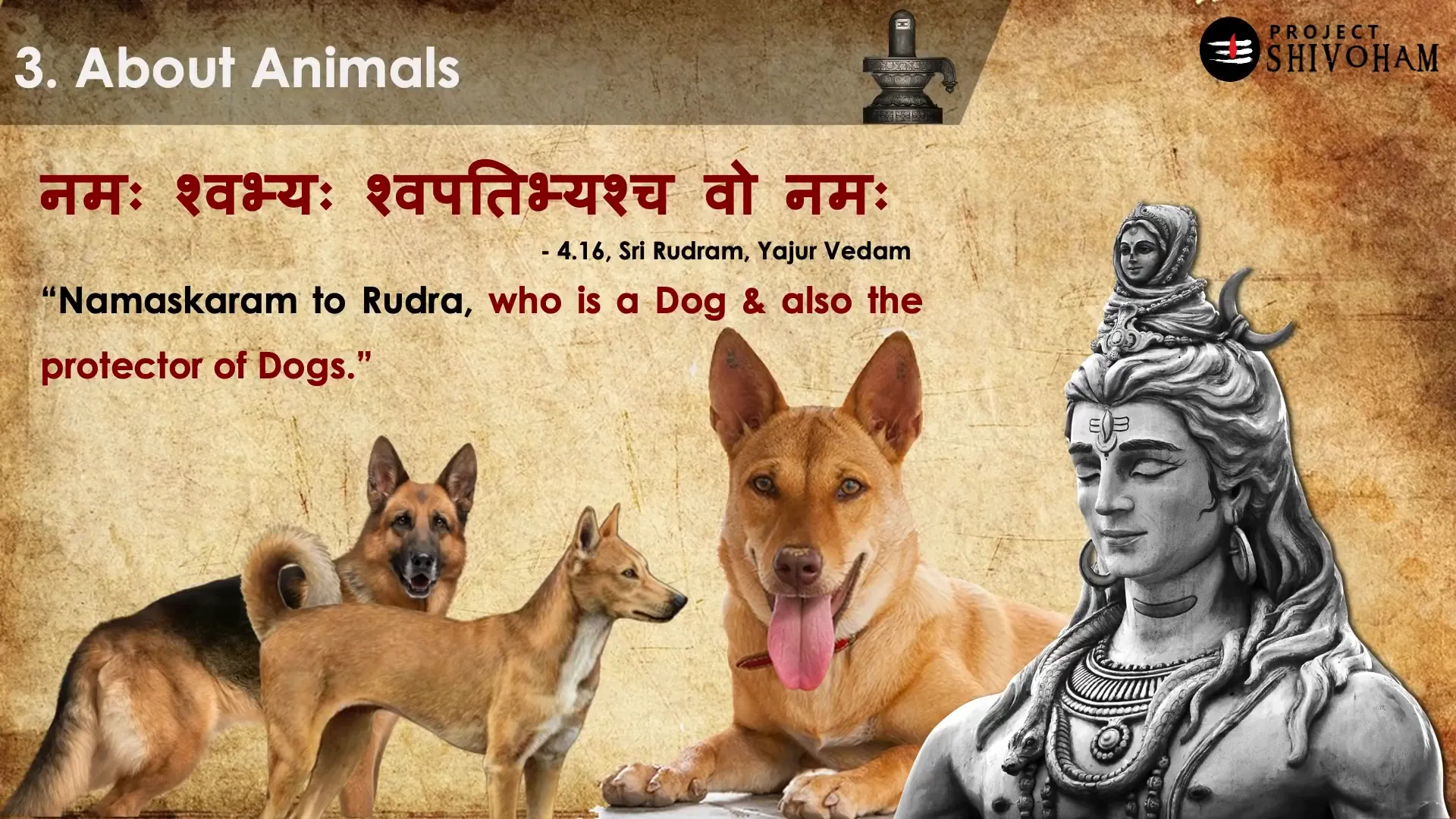 Namaskaram to Rudra who is in a dog