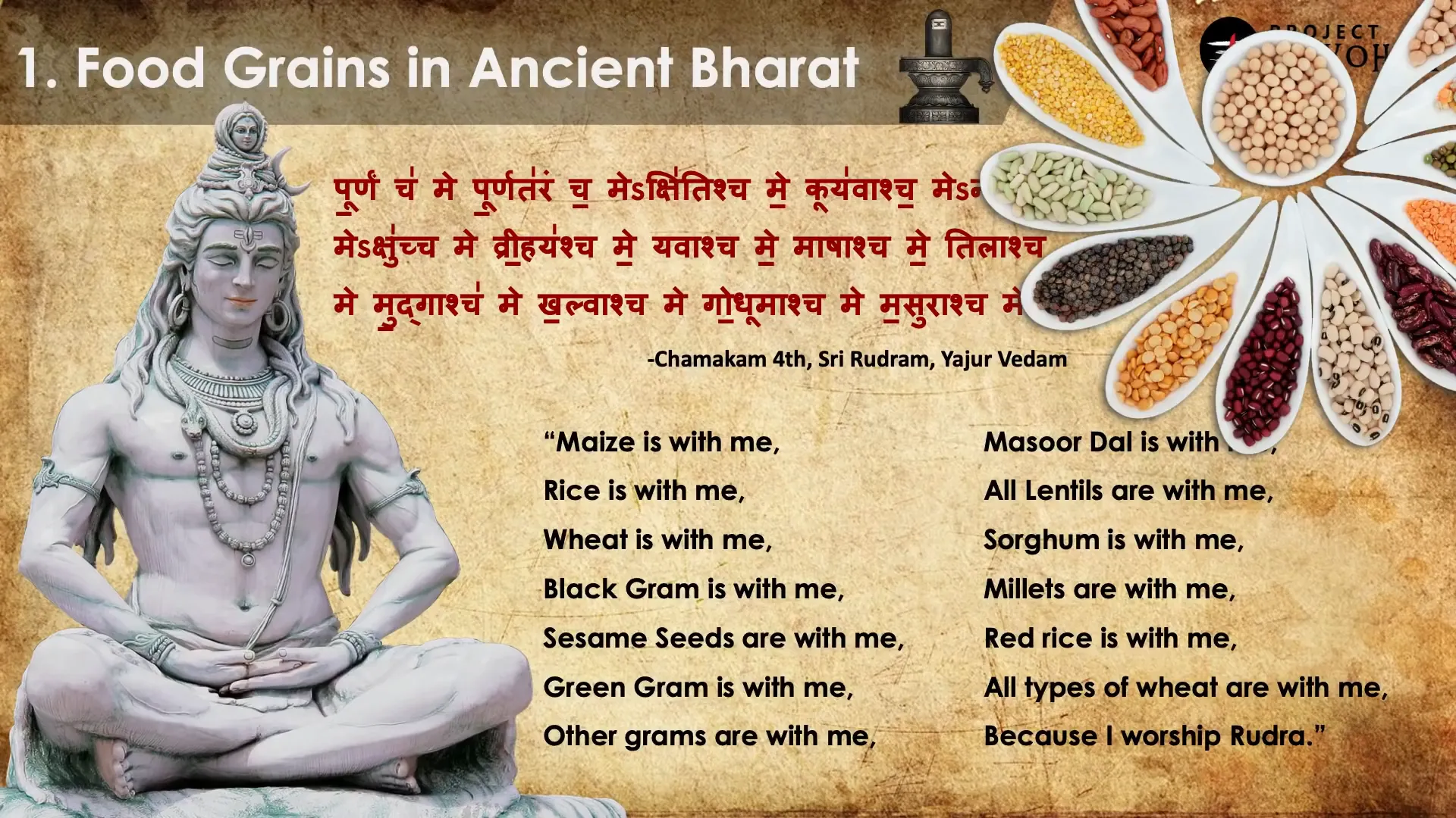 Bless us with various food grains