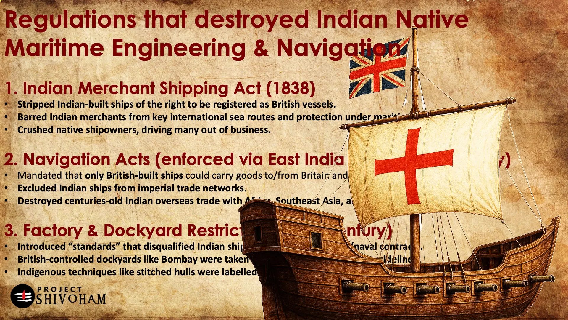Destruction of Indian shipbuilding heritage