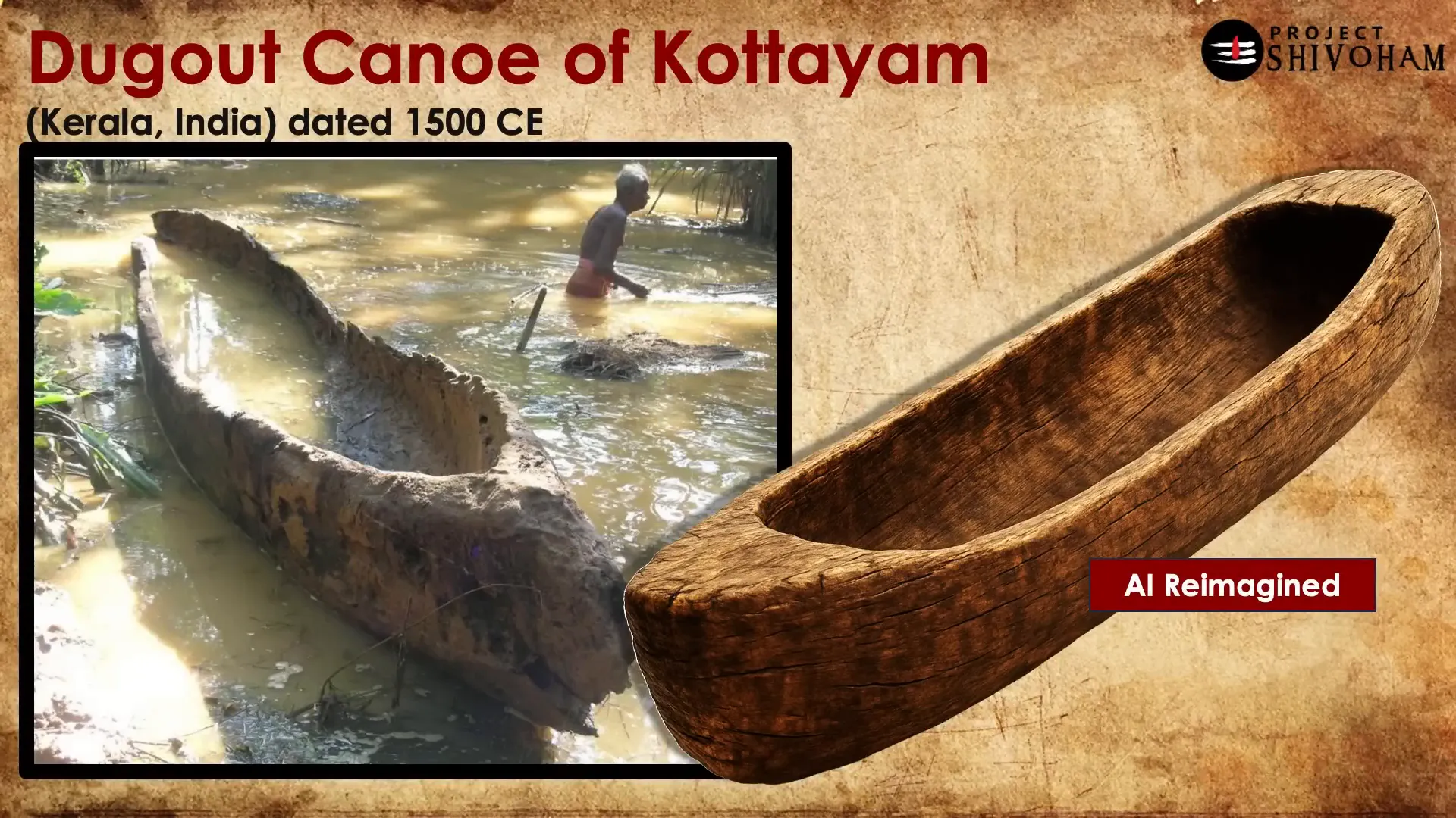 Dugout canoe from Kottayam, Kerala