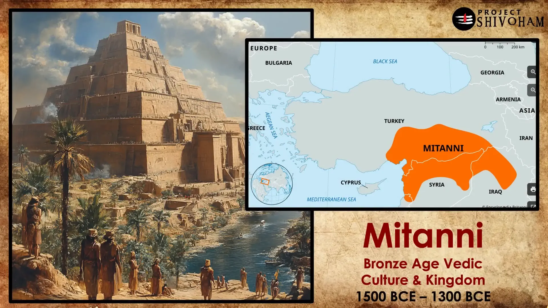 Map of Bronze Age civilizations highlighting the Mitanni kingdom