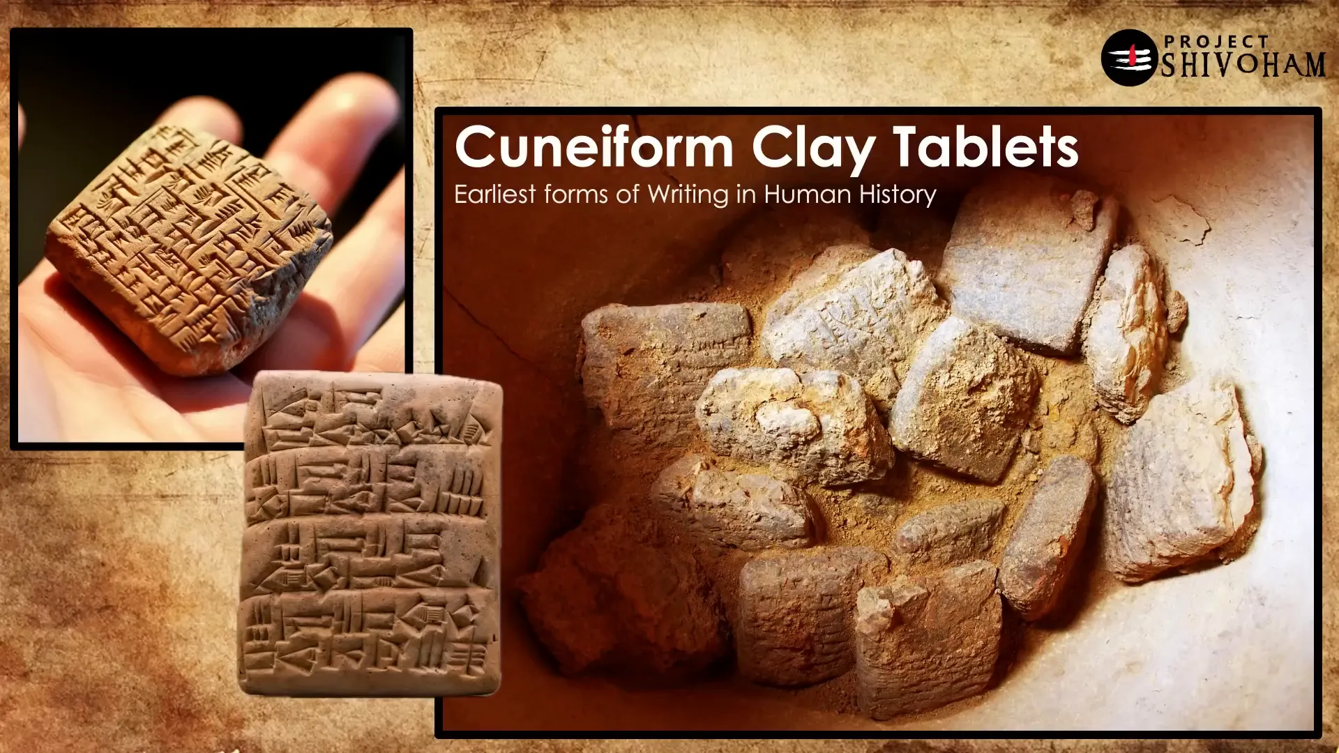 Assyrian cuneiform clay tablets recently unearthed