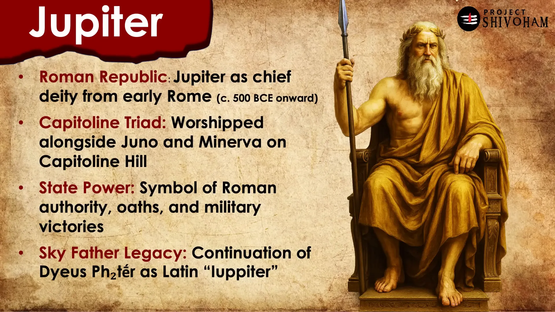 Roman depiction of Jupiter on the Capitoline Hill